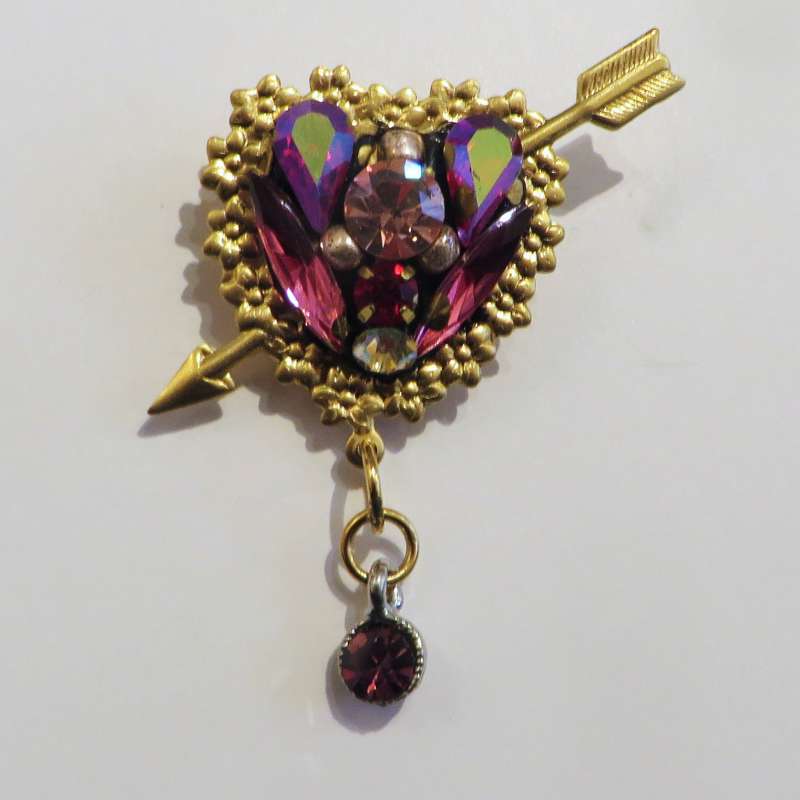 Heart and Arrow Brooch